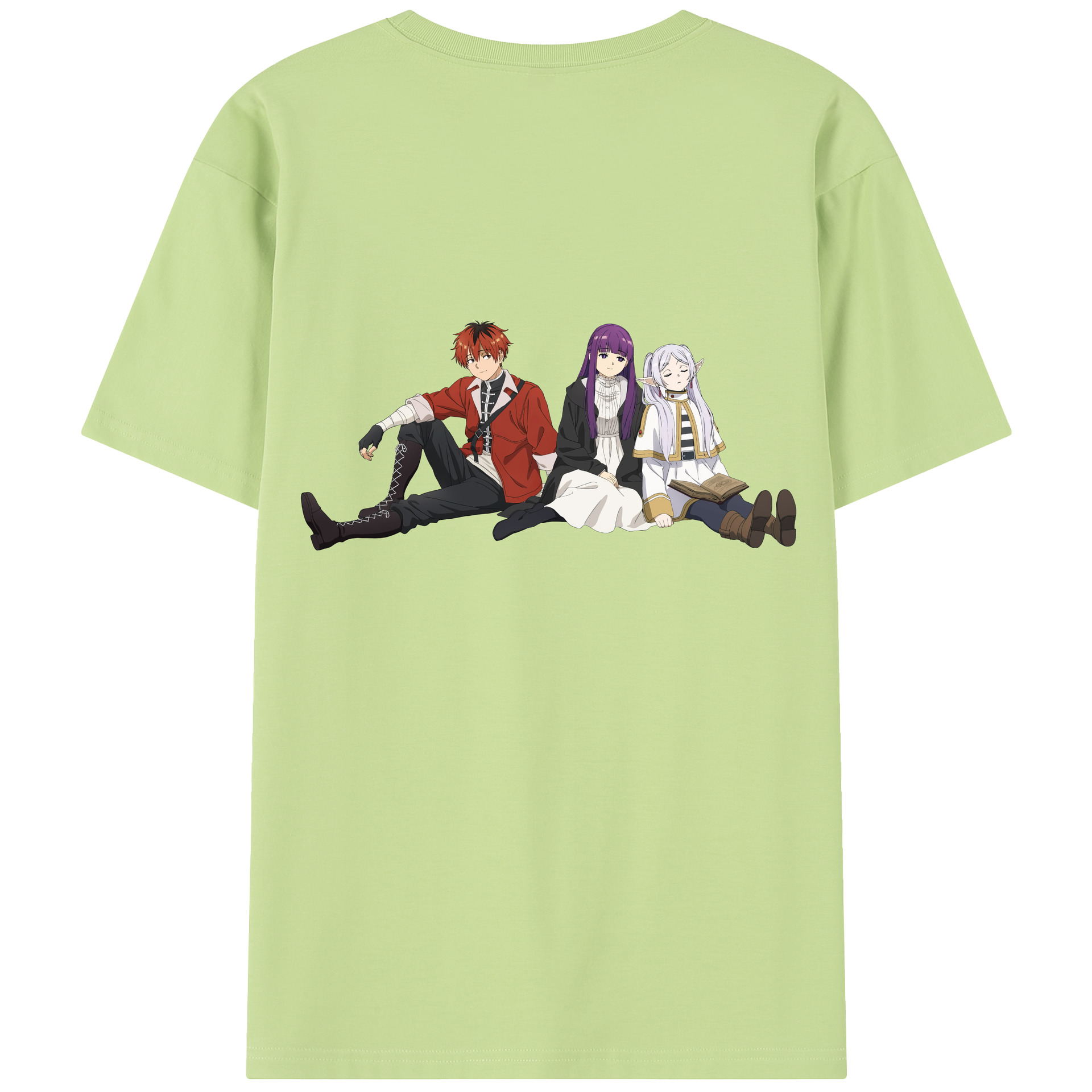 （画像用） 葬送のフリーレン Frieren 綿100％半袖Tシャツ（背面プリント）